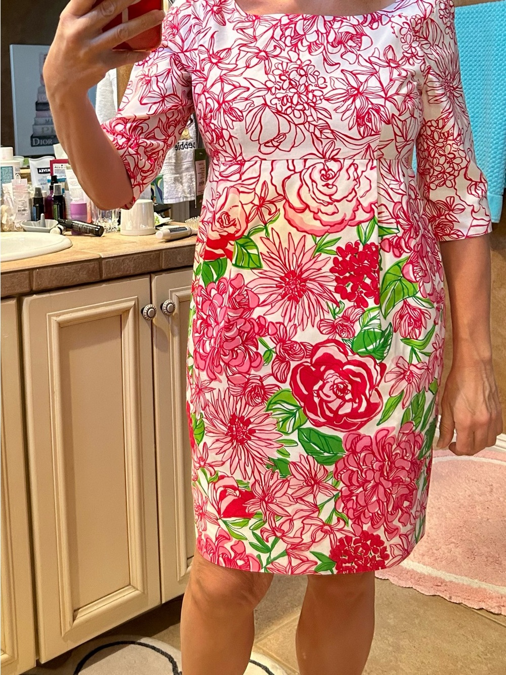 NWT Lilly Pulitzer Women's Pink Floral Sheath Dress
